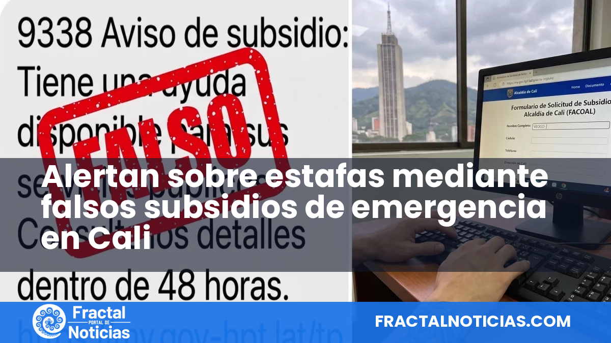 Alertan sobre estafas mediante falsos subsidios de emergencia en Cali — Fractal Noticias