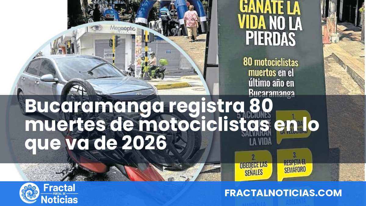 Bucaramanga registra 80 muertes de motociclistas en lo que va de 2026 — Fractal Noticias