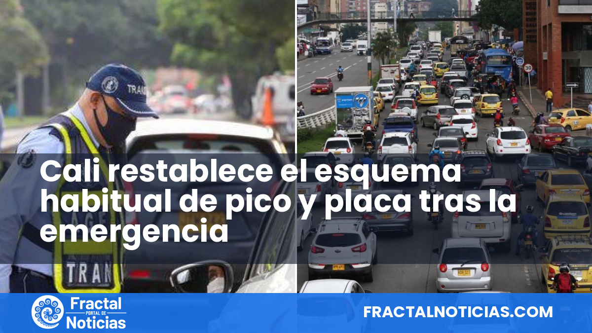 Cali restablece el esquema habitual de pico y placa tras la emergencia — Fractal Noticias