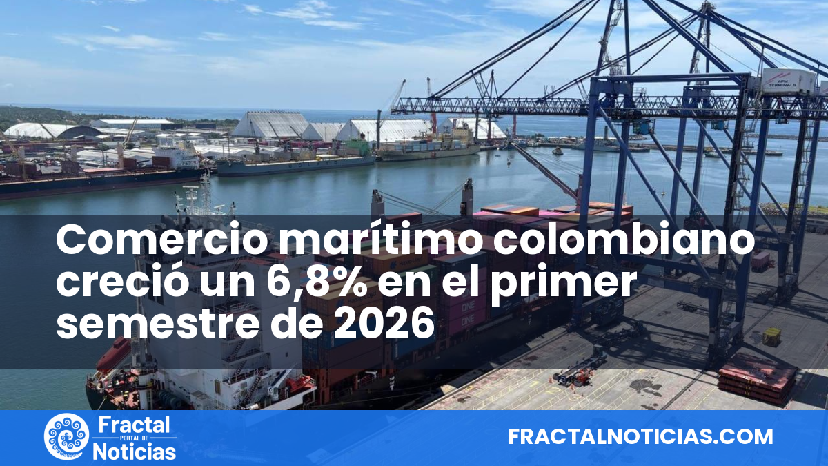 Comercio marítimo colombiano creció un 6,8% en el primer semestre de 2026 — Fractal Noticias