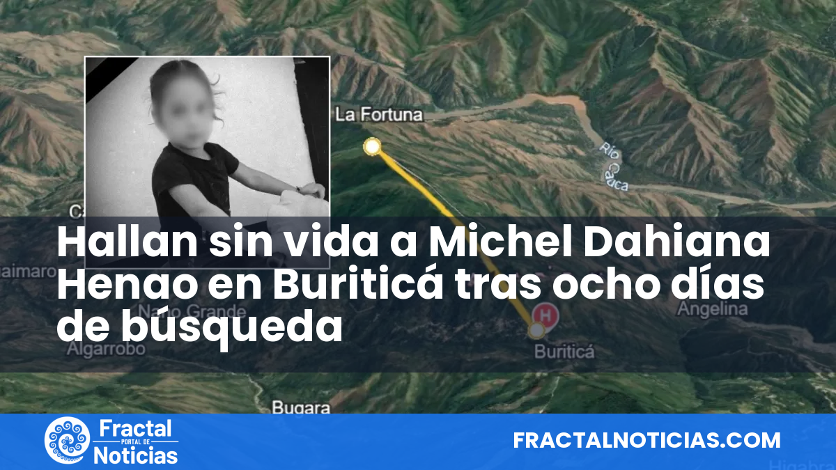Hallan sin vida a Michel Dahiana Henao en Buriticá tras ocho días de búsqueda — Fractal Noticias