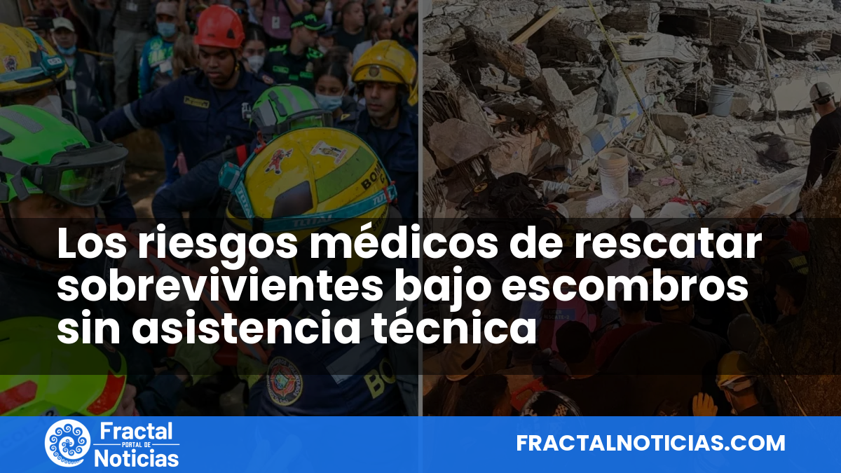 Los riesgos médicos de rescatar sobrevivientes bajo escombros sin asistencia técnica — Fractal Noticias