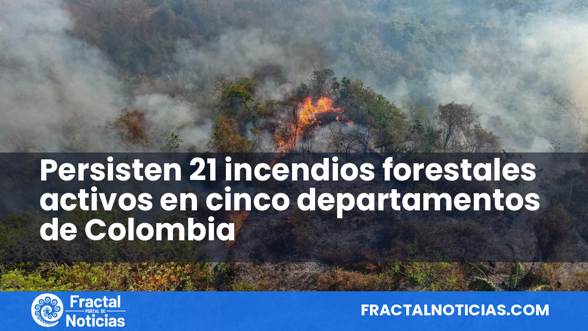 Persisten 21 incendios forestales activos en cinco departamentos de Colombia — Fractal Noticias