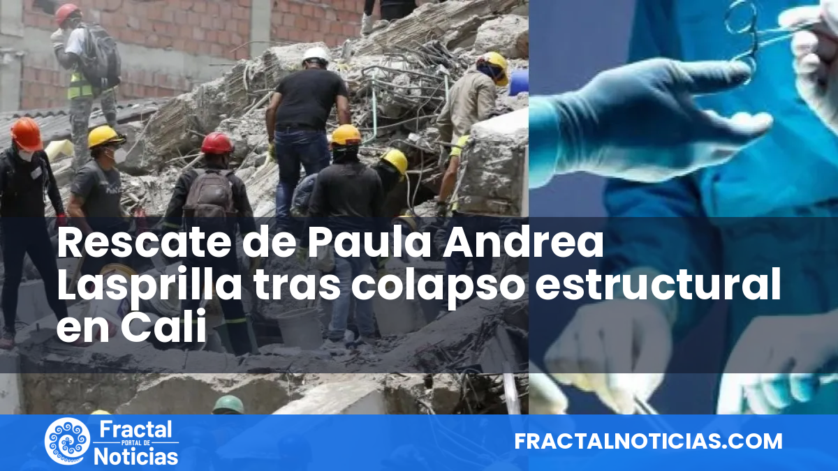 Rescate de Paula Andrea Lasprilla tras colapso estructural en Cali — Fractal Noticias