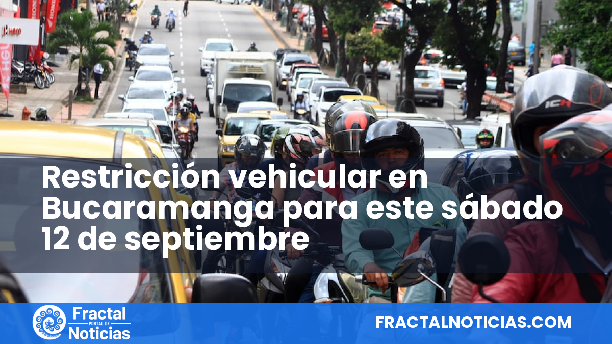 Restricción vehicular en Bucaramanga para este sábado 12 de septiembre — Fractal Noticias