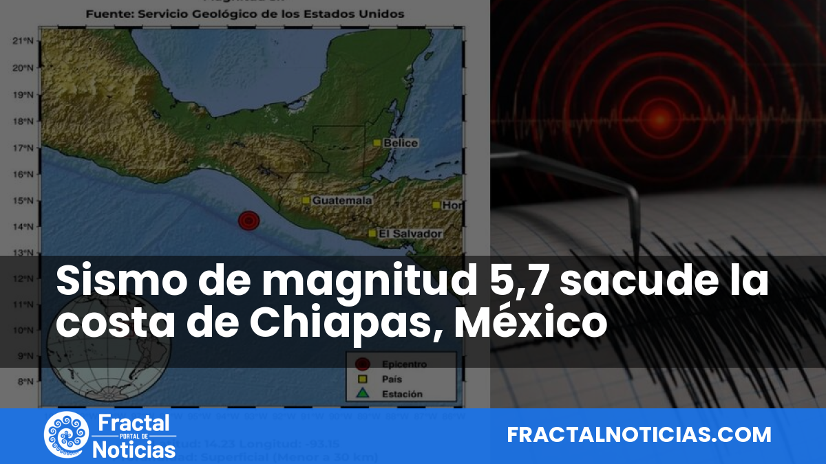 Sismo de magnitud 5,7 sacude la costa de Chiapas, México — Fractal Noticias
