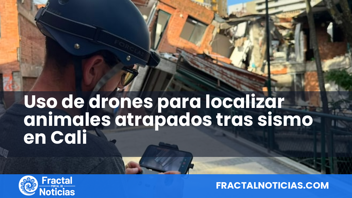 Uso de drones para localizar animales atrapados tras sismo en Cali — Fractal Noticias